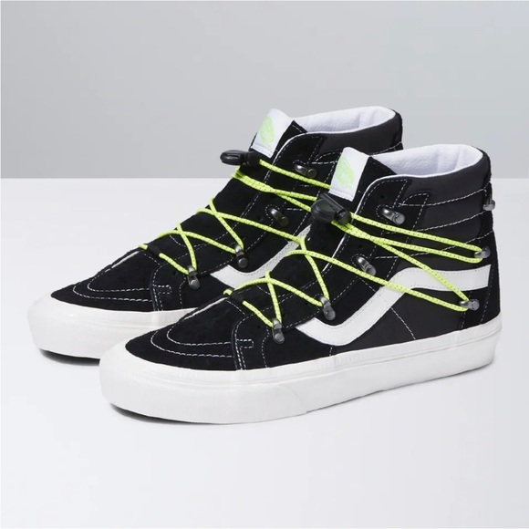 Vans Sk8-Hi Echo DX Hairy Suede Black Sneakers High-Top Shoes 2022 - Picture 2 of 6